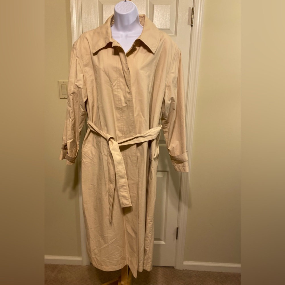 NEW YORK HARBOR - Classic Cream Trench Coat, Size: 16P